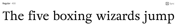 Example of a serif font