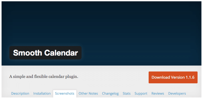 Plugin banner image for Smooth Calendar plugin