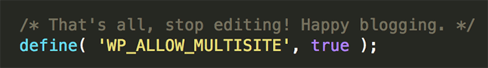 Screenshot of Allow_Multisite line