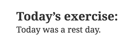 image text reads Today's exercise: Today was a rest day. How to Create and Use WordPress Custom Fields 