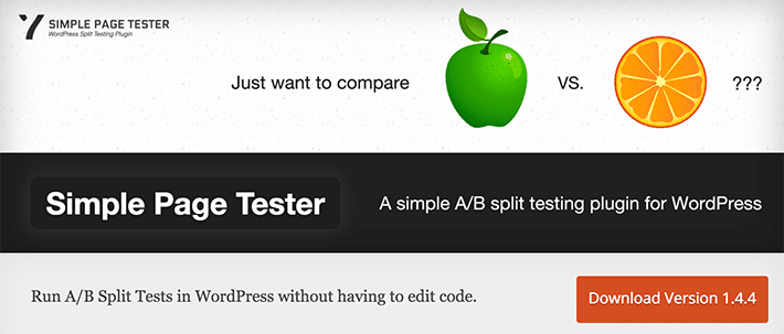 Screenshot from the Simple Page Tester plugin