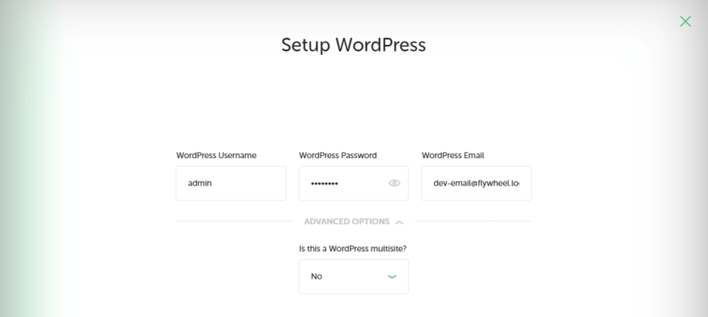 Final Step in Local WordPress Site Creation with Local