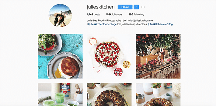 screenshot from Julies Kitchen Instagram