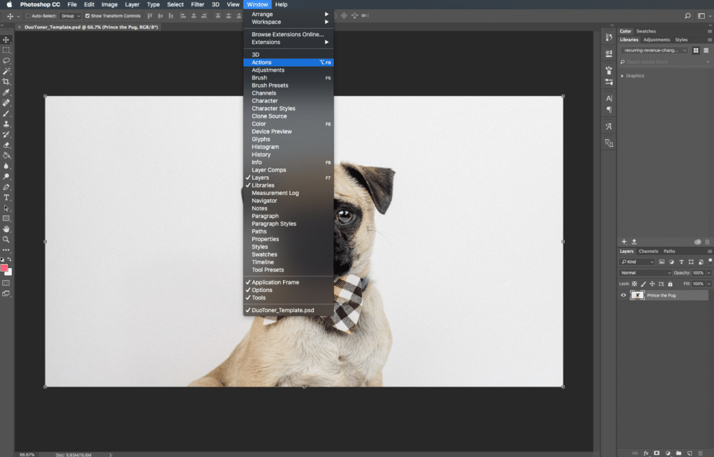 photoshop duotone action window. How To Create a Duotone Image in Photoshop