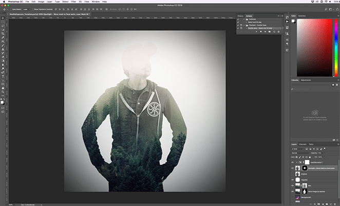 double exposure photoshop action after