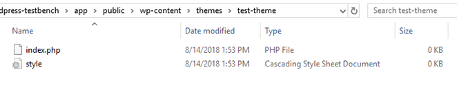 screenshot of computer local files test-themes index folder