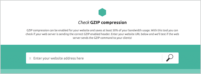 check gzip compression tool screenshot tutorial