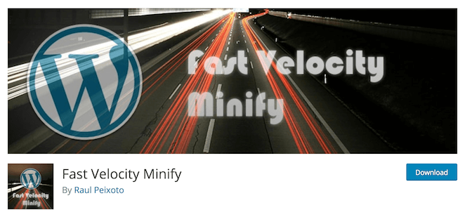 feature image from Fast Velocity Minify minification plugin in the WordPress Plugin Directory