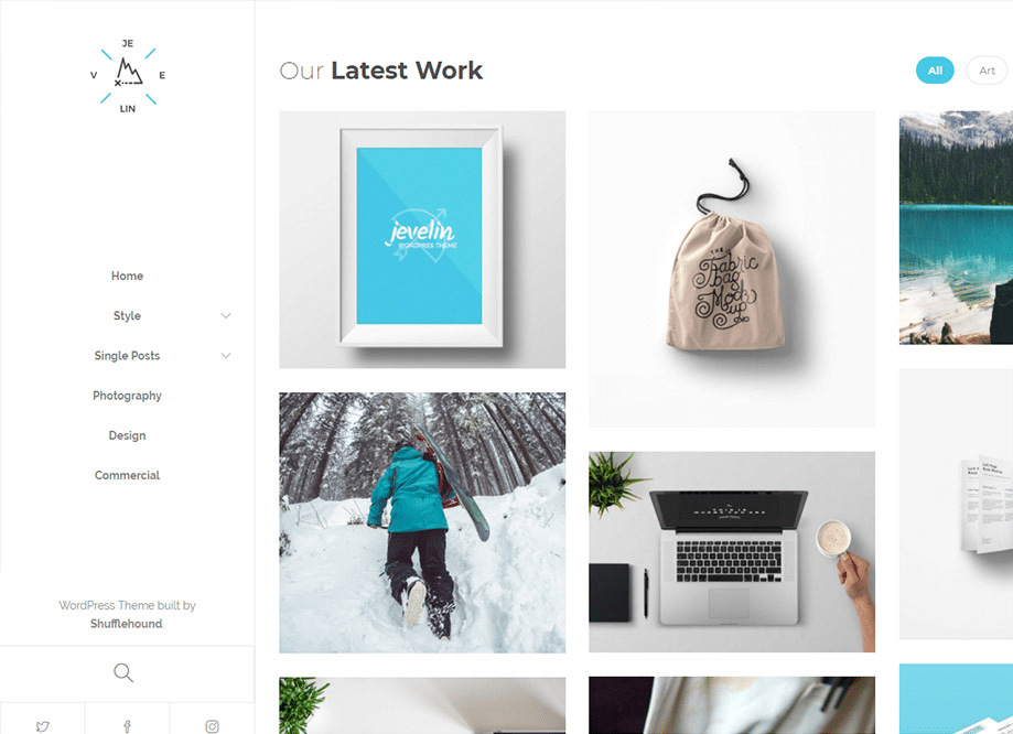 Top-rated Jevelin theme design, among the best wordpress themes, showcased.